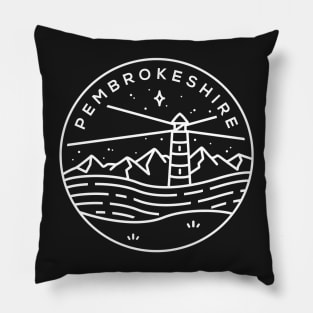 Pembrokeshire, Wales Emblem - Black Pillow