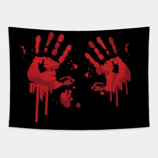 Bloody Handprints Tapestry