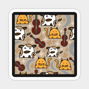 Hey Diddle Diddle The Cat and the Fiddle Pattern Magnet