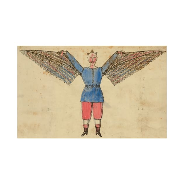 Vintage Flying Machine Wings Invention by pdpress