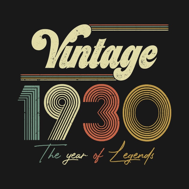 Vintage 1930 Year of Legend 90th Birthday Gift Ideas by for shop