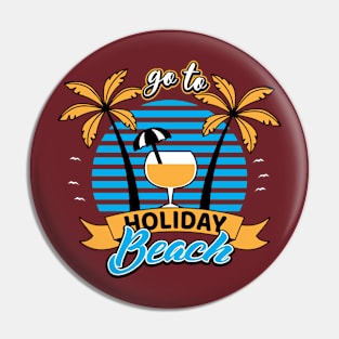 holiday to beach Pin