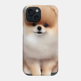 Cute Pomeranian Puppy Art 7 Phone Case