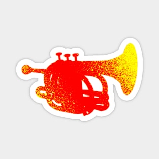 Red And Gold Trumpet Magnet