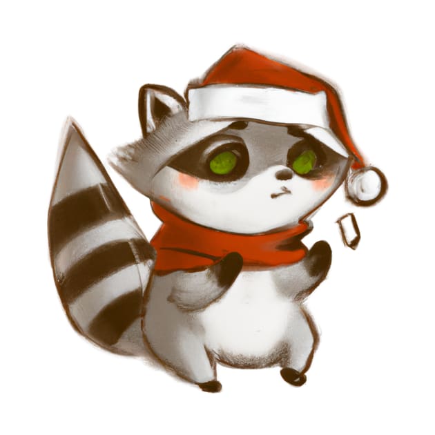 Cute Raccoon Drawing by Play Zoo