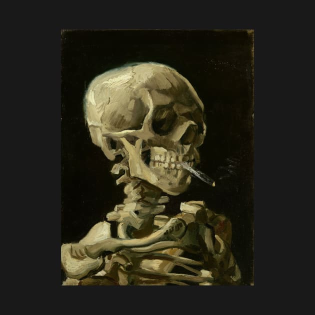 Skull of a Skeleton with Burning Cigarette - Van Gogh by themasters