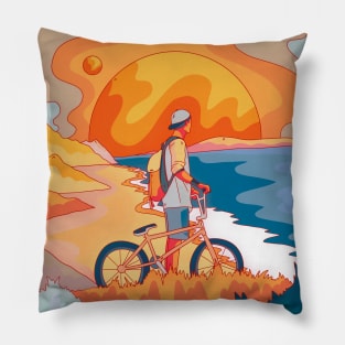 Beach biker Pillow