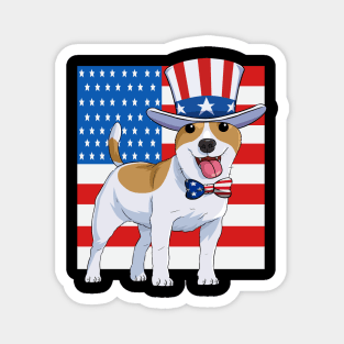 Jack Russell Terrier 4th Of July Magnet