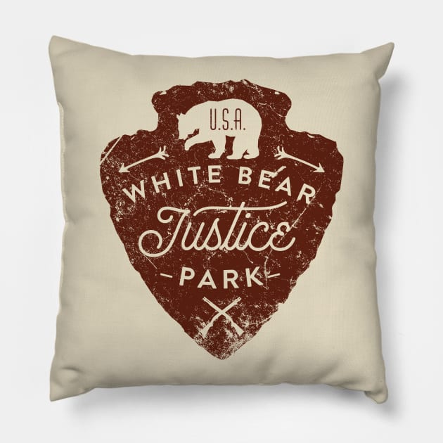 White Bear Justice Park Pillow by MindsparkCreative