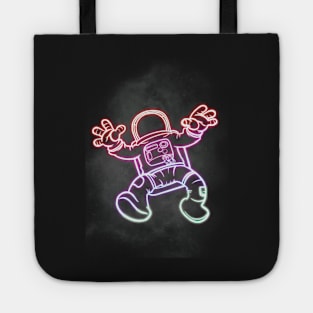 Neon Falling Astronaut Tote