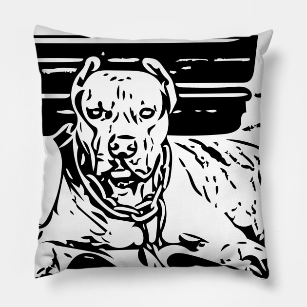 Pitbull Pillow by Al1cee