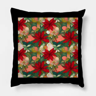 dreamy floral christmas Pillow