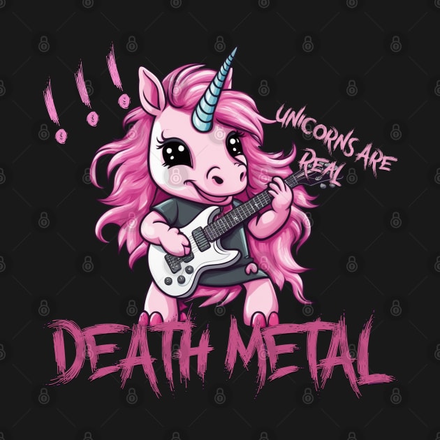 Unicorns Are Real, Dabbing Unicorn Playing on Guitar by ShyPixels Arts