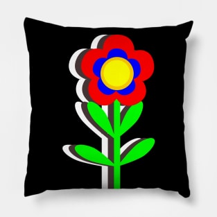 Floral, Retro Flower Pillow