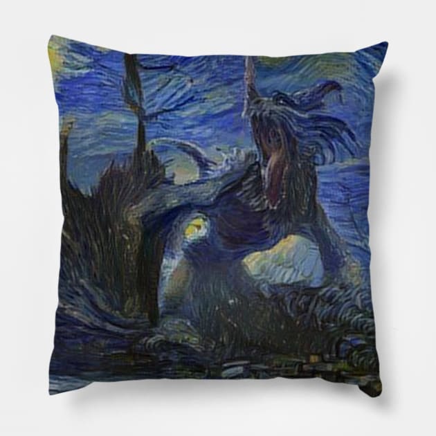 Elden Ring Boss Fight Starry Night Pillow by Starry Night