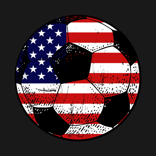 Usa America Flag Soccer 4Th Of July by mazurprop