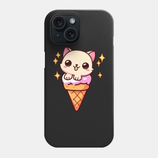 Copy of Cute Kitten In An Ice Cream Pattern Phone Case