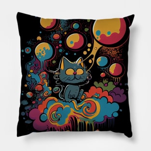 Psychedelic Cat 23.0 Pillow