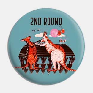 Boxer kangaroos 2nd round Pin