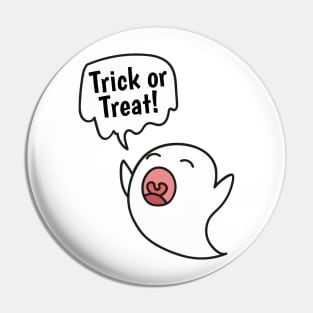 Trick or Treat! Halloween Funny Ghost Pin