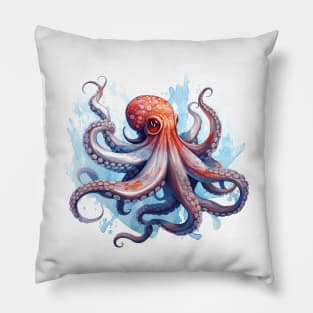 Orange Octopus Pillow