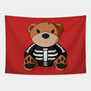 Skeleton Teddy Bear Tapestry