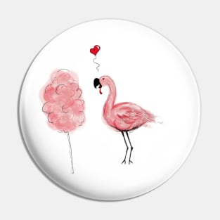 Flamingo Love Funny Candy Lover Tee Pin