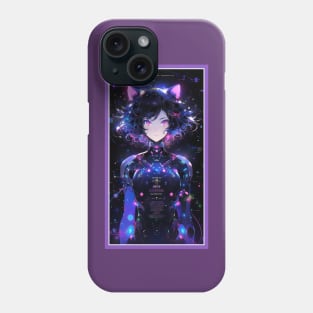 Anime Cute Cat Girl | Quality Anime Girl Artwork | Sci-Fi Manga Girl Anime Art Phone Case