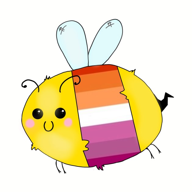 Pride Bees - Lesbian by Rendi_the_Graye