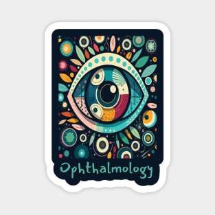 Ophthalmology colorful brafdesign Magnet