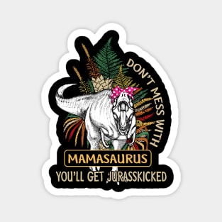 Vintage Don't Mess With Mamasaurus T Shirt Family Shirt Magnet