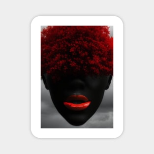 Red hair red lips teeshirt Magnet