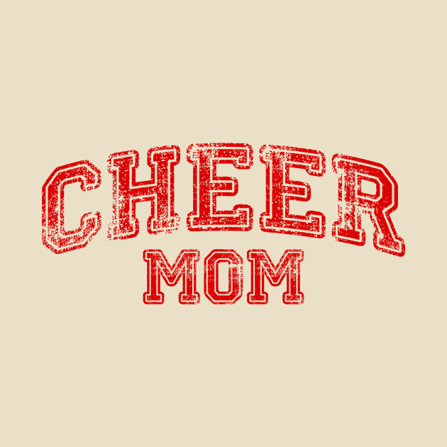 Cheer Mom Jersey Vintage Red by Bencana