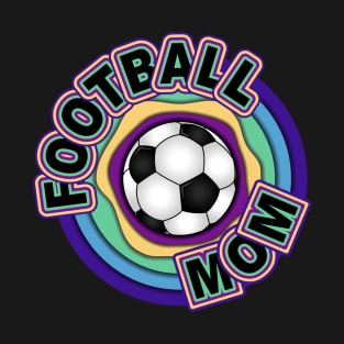 Football Mom Colorful Art T-Shirt