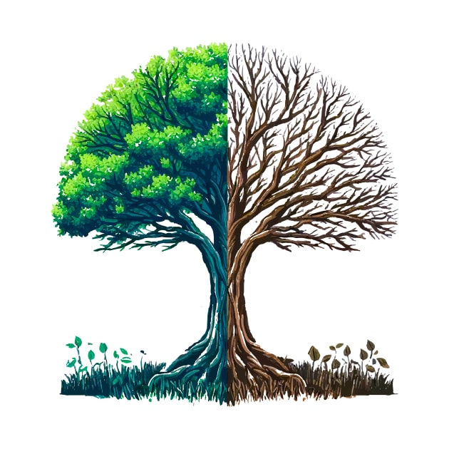 Alive and Dead Tree Design by Md Abu Bakkar