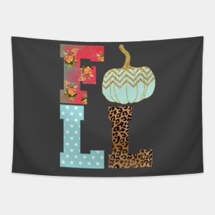 Fall Sparkle Letters Tapestry