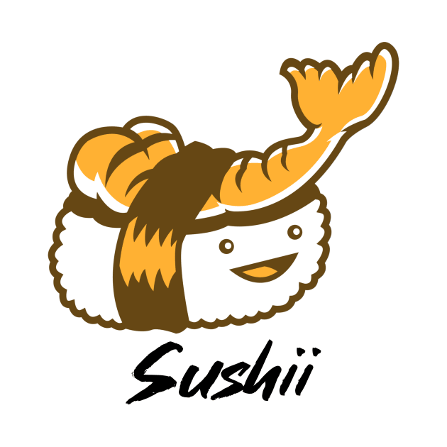 Sushi Fish Roll Cartoon Orange by ToddHeal