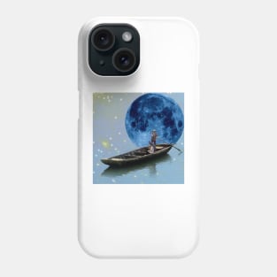 Blue Moon at lake Phone Case