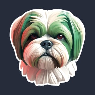 Dog Shih Tzu Face Greener art T-Shirt