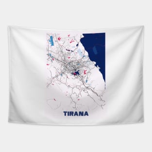 Tirana - Albania MilkTea City Map Tapestry