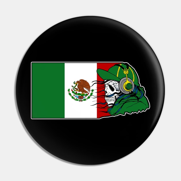 Mexican Skull, Mexico Flag, Dia De los Muertos, Mexico Pin by Jakavonis