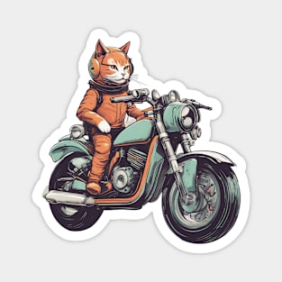 Rider cat  - Kawaii art Magnet