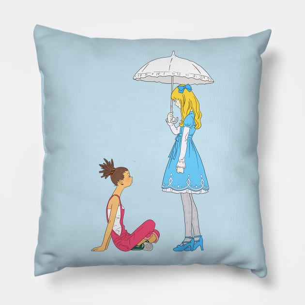 Carole & Tuesday Pillow by CrazyLife