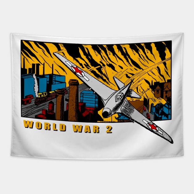 world war 2 Tapestry by Genetics art