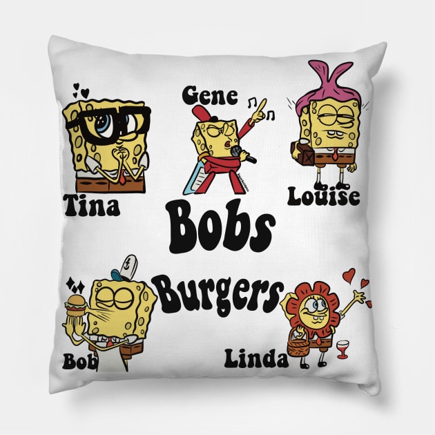 Bobs burgers #59 Pillow by SugarSaltSpice