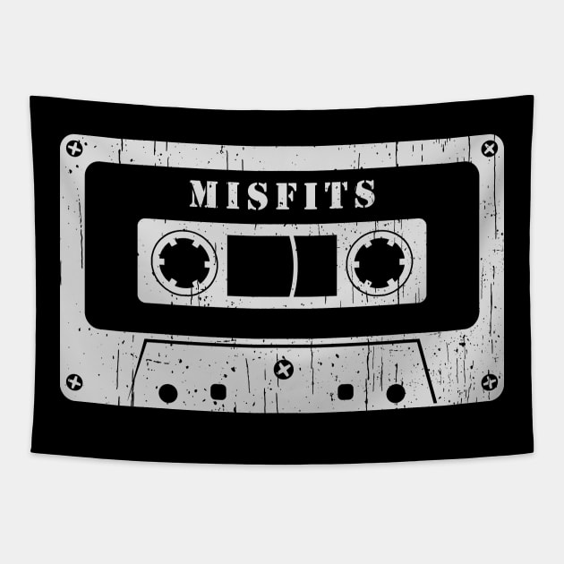 Misfits - Vintage Cassette White Tapestry by FeelgoodShirt