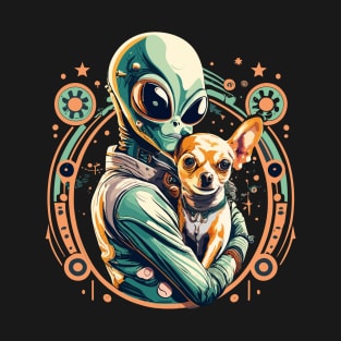 Alien and Chihuahua T-Shirt