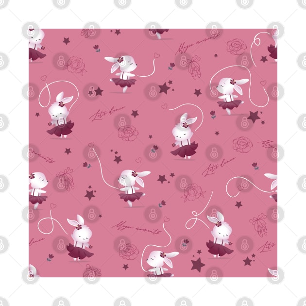 Magic moments with cute bunnies pink by Arch4Design