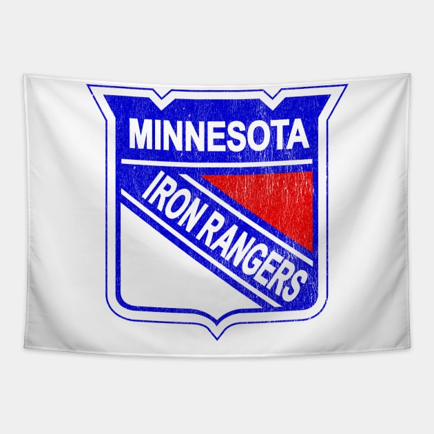 Defunct Minnesota Iron Rangers Hockey Tapestry by LocalZonly