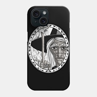 Witch Portrait with Oval Frame Phone Case